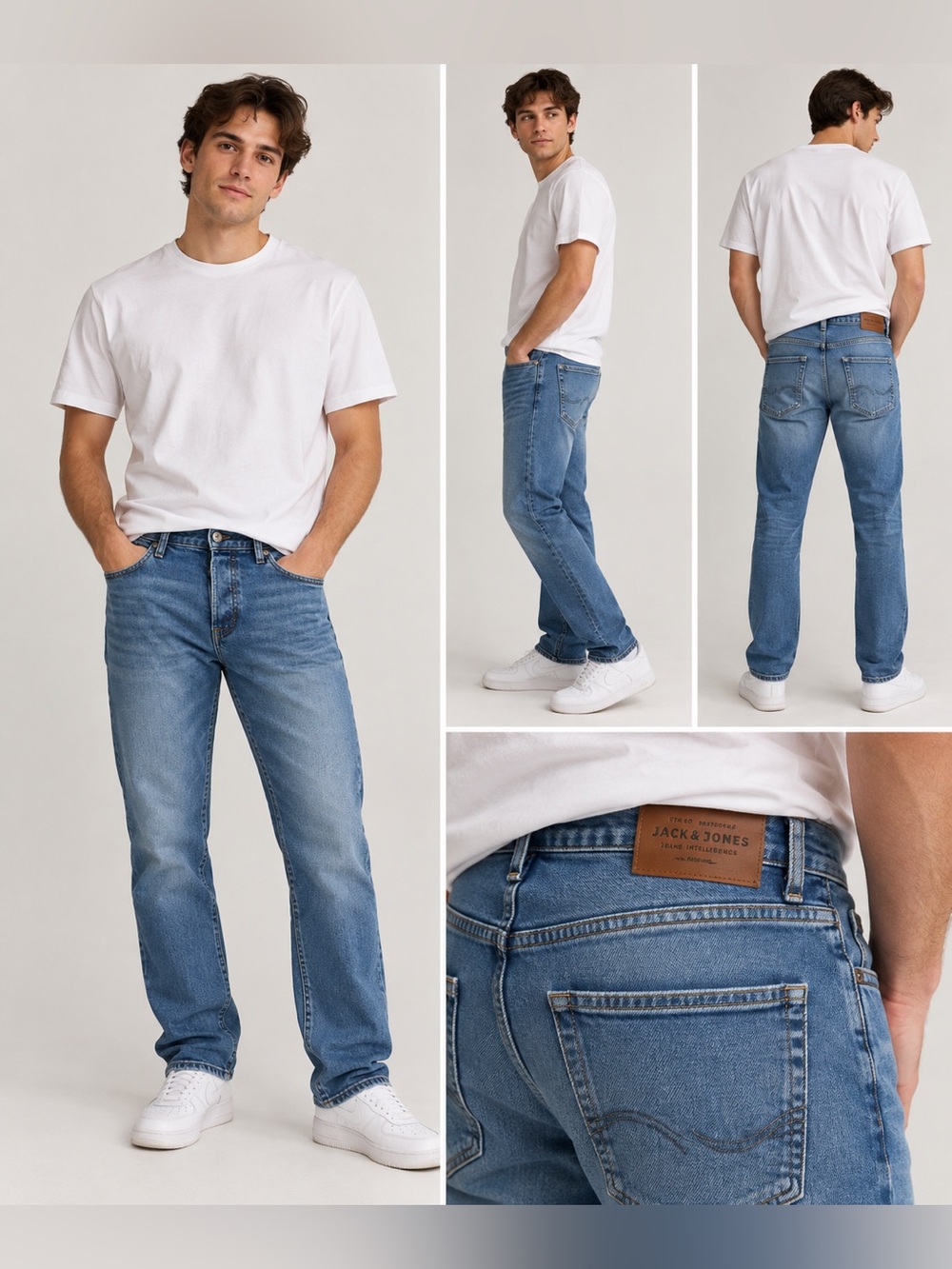 Jack & Jones Jeans Intelligence Clark Original Straight Leg Jeans 28x32